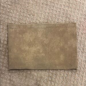 MCMXXV Hazel Tan Suede Clutch
